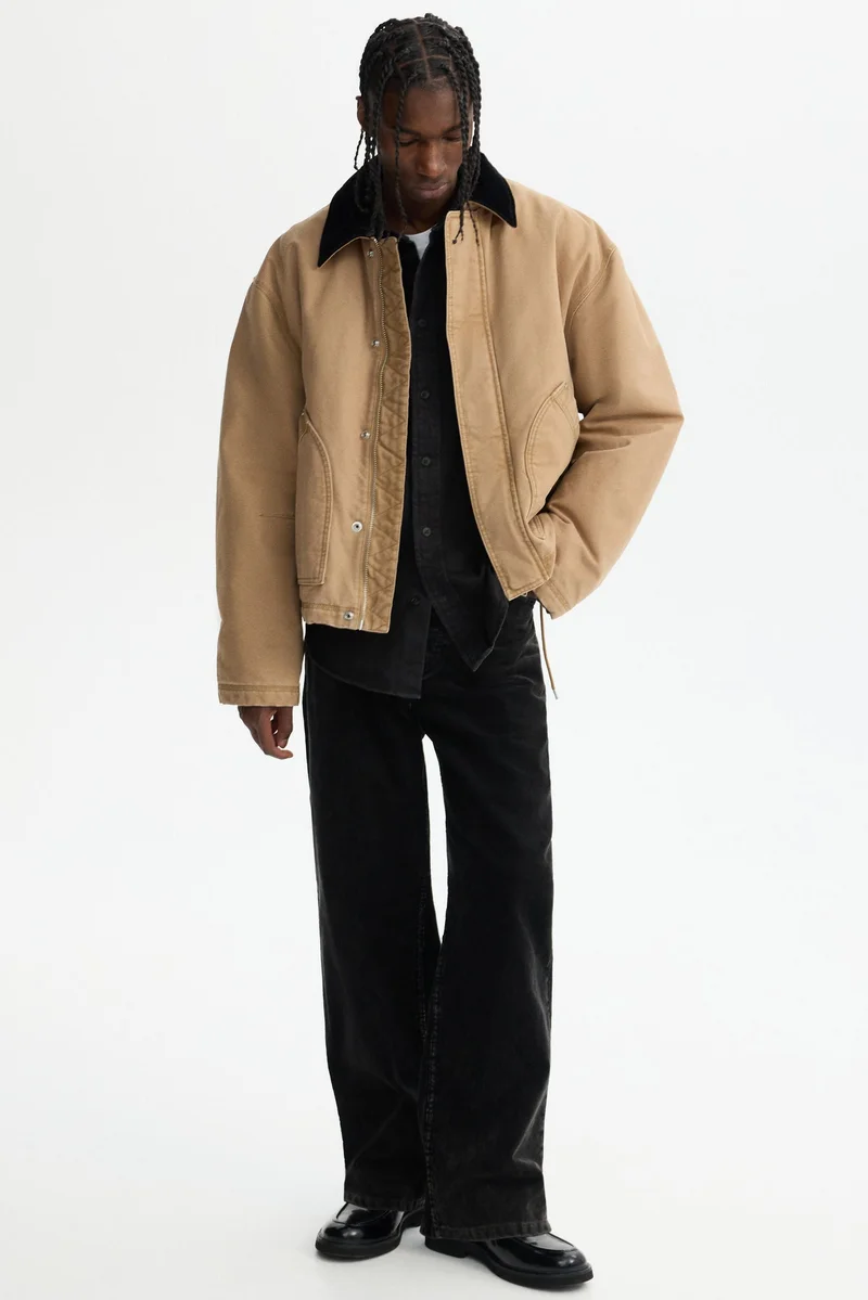 اتش اند ام قميص دنيم بقصّة فضفاضة