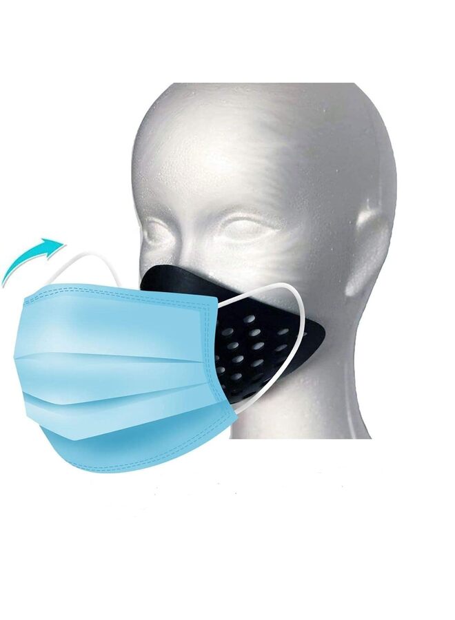 3D Mask Inner Bracket for Comfortable Mask Wearing-Internal Support Holder Frame for Balaclavas-Silicone Face Shell for Cosplay -Lower Half Face Protective Mask for Airsoft/Paintball/BB - Image 1