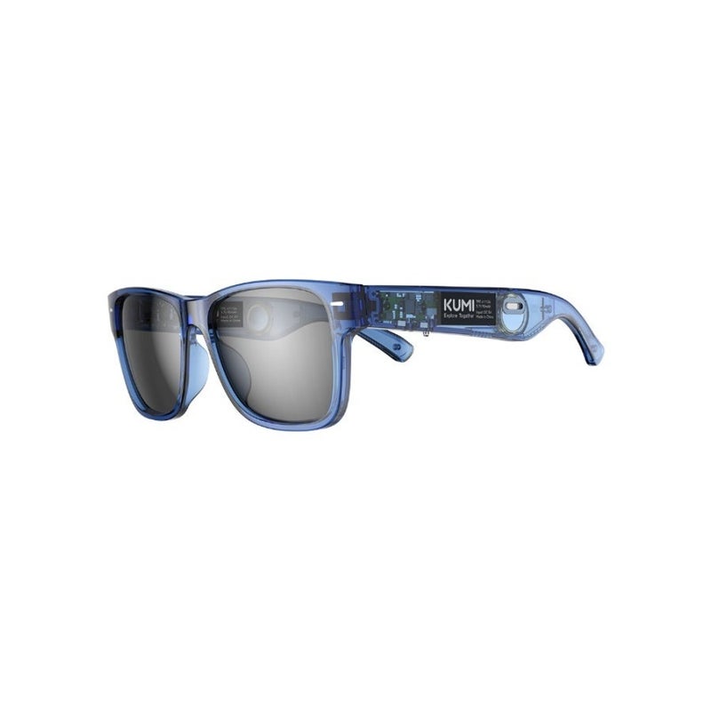 Meta V1 Smart Audio Glasses with TR90 Frame, Dual Speakers, AI Voice Assistant, Magnetic Charging, Waterproof IPX4 Blue - Image 1