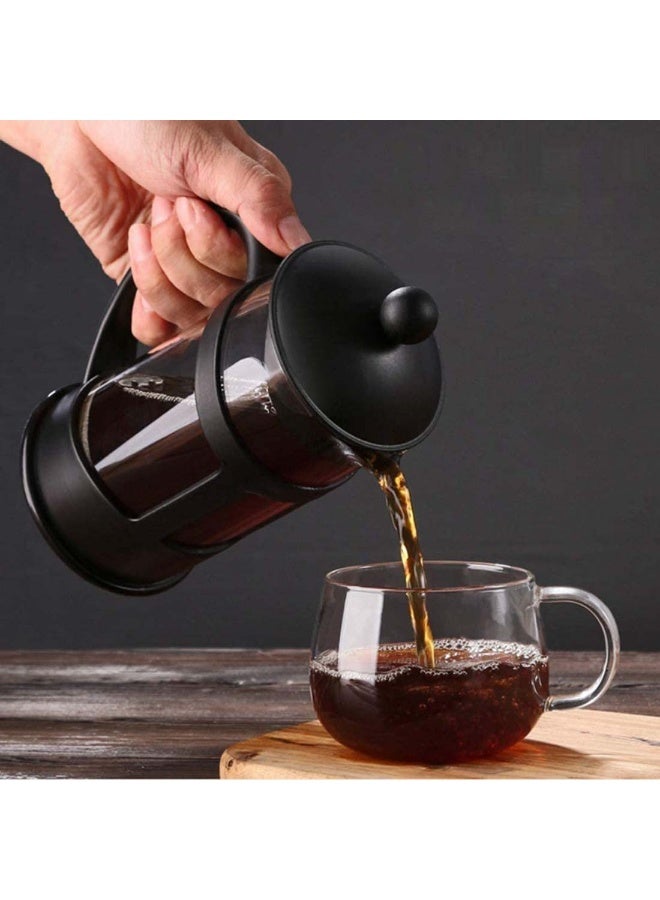 SOLARAE صانع قهوة فرنسي زجاجي من الفولاذ المقاوم للصدأ لصنع القهوة في المنزل أو المكتب (الحجم: 350 مل) - Image 4