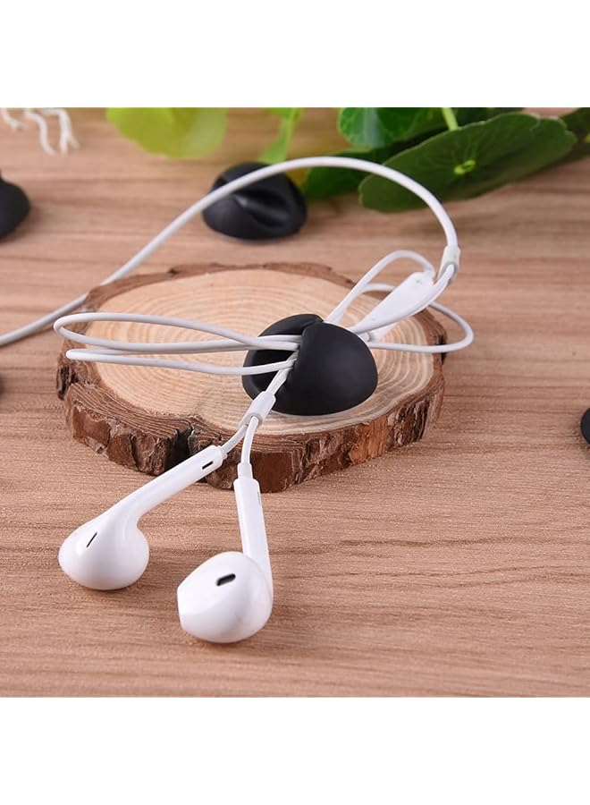 erorex 20 Pieces Cable Clips Black Cable Holder Cord Organizer Wire Holder For Cable Wire And Cord Management System For Power Cords And Charging Accessory Cables Mouse Cable Pc Office And Home - Image 5