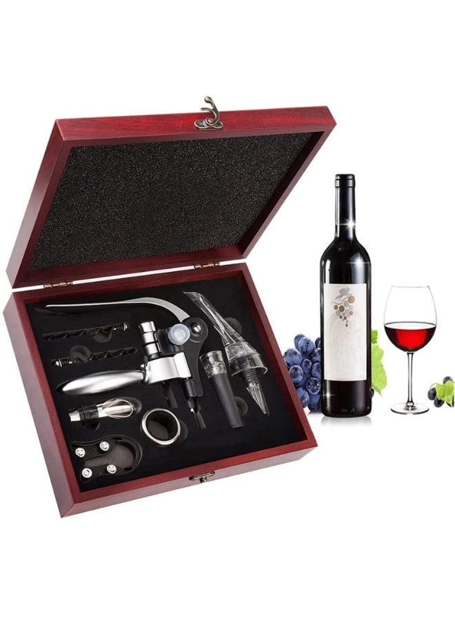 general Wine corkscrew, wine bottle opener, wine accessory corkscrew set, red wine opener set (with wooden box), wine gifts (luxury packaging) - Image 1