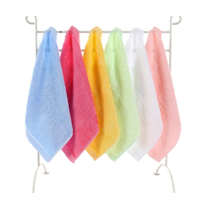 Bamboo Fiber Small Square Towel 25*25 Baby Saliva Towel Kindergarten Children'S Towel Bamboo Fiber Square Towel Factory - Image 5