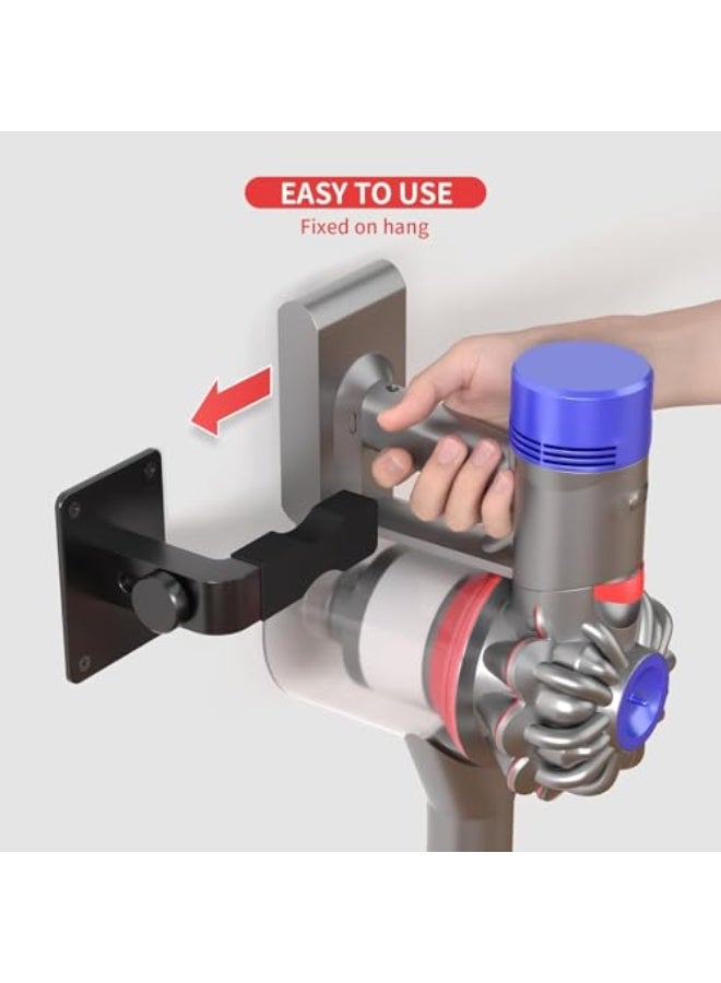 Luckam Wall Mount for Vacuum, Flexible and Sturdy Wall Holders, Adjustable Easy to Install Holder Compatible with Dy-son V7, V8, V10, V11, V12, V15, Cordless Vacuum (Black) - Image 3