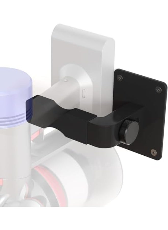 Luckam Wall Mount for Vacuum, Flexible and Sturdy Wall Holders, Adjustable Easy to Install Holder Compatible with Dy-son V7, V8, V10, V11, V12, V15, Cordless Vacuum (Black) - Image 1