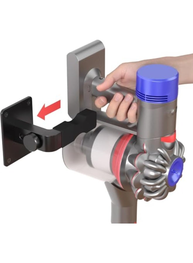 Luckam Wall Mount for Vacuum, Flexible and Sturdy Wall Holders, Adjustable Easy to Install Holder Compatible with Dy-son V7, V8, V10, V11, V12, V15, Cordless Vacuum (Black) - Image 4