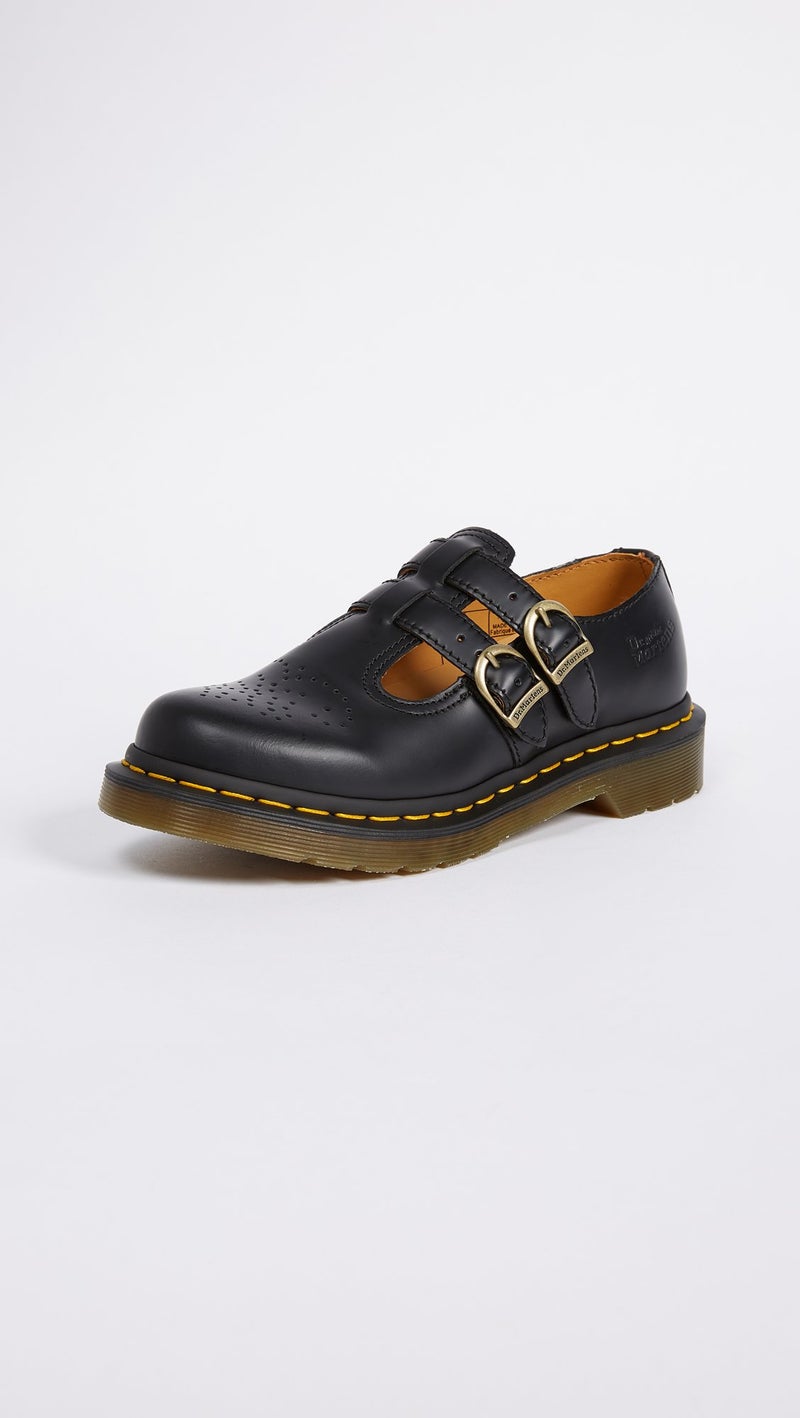 Dr Martens Women's 8065 Mary Jane Buckle Leather Shoe Black-Black-5 - Image 2