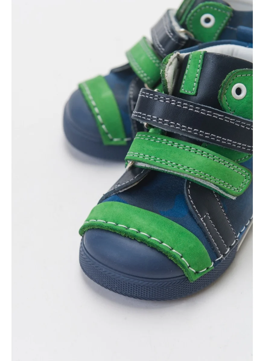 ام ان بي سي Boy Navy Blue Genuine Leather First Step Boots