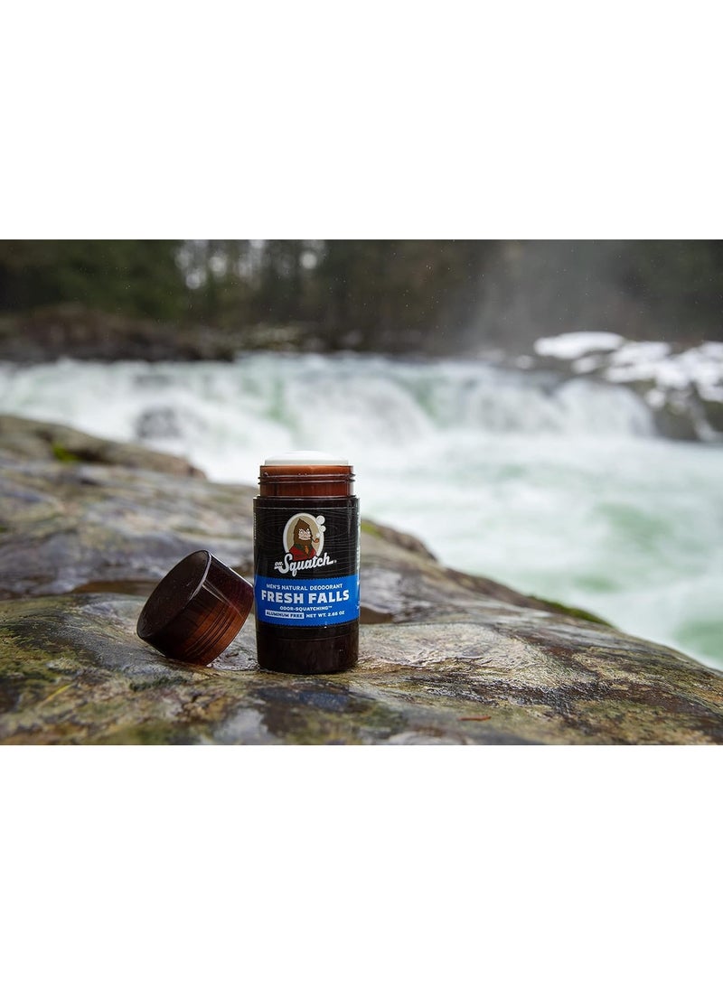 Dr. Squatch Natural Deodorant for Men – Odor-Squatching Men's Deodorant Aluminum Free - Fresh Falls 2.65 oz (1 Pack)  - Image 4