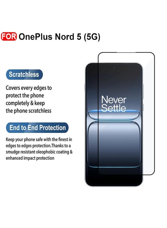 Screen Protector for Oneplus 15R / OnePlus Nord 5 5G  Tempered Glass Screen Protector Edge to Edge Glass Anti Fingerprint 3D Scratch Proof Screen Glass - Image 3