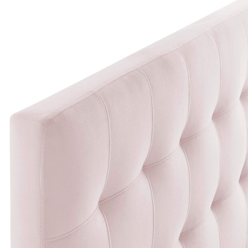 Modway Lily Biscuit Tufted Twin Performance Velvet Headboard, Pink - Image 4