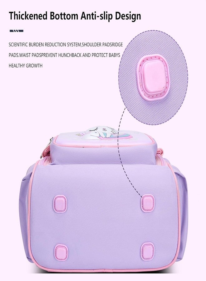 RADIONICS Kids School Backpack, Unicorn Design, Water Resistant, Lightweight, Zipper Closure, for Boys & Girls (Purple) - Image 3