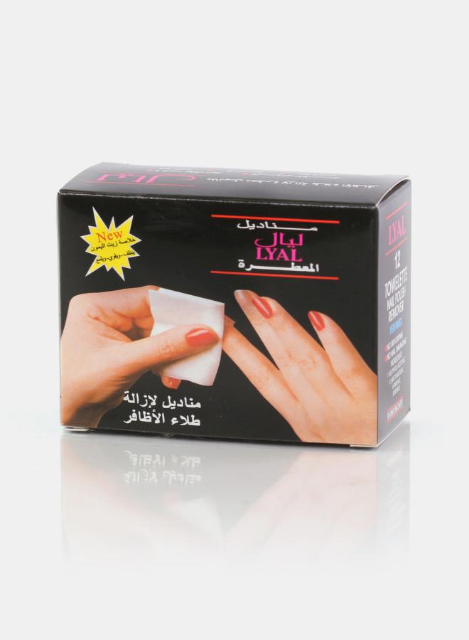 LYAL 12Pieces Layal Scented Nail Polish Remover Wipes - Image 3