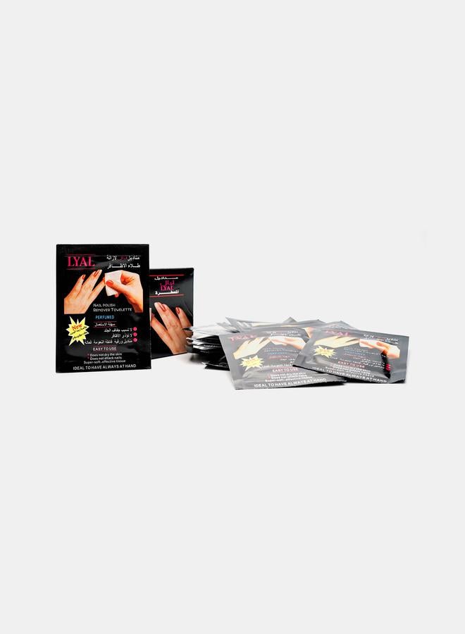 LYAL 12Pieces Layal Scented Nail Polish Remover Wipes - Image 1