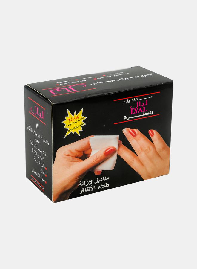 LYAL 12Pieces Layal Scented Nail Polish Remover Wipes - Image 2