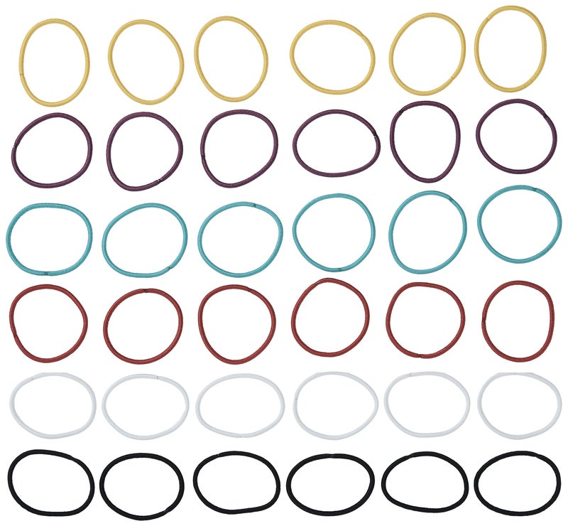 Goody Ouchless Hair Elastics â€“ No Pull, No Breakage, Tangle-Free Hold for Fine Hair â€“ 36 Count, Brooke Assorted, Long-Lasting Ponytail Holders for Women & Men - Image 4