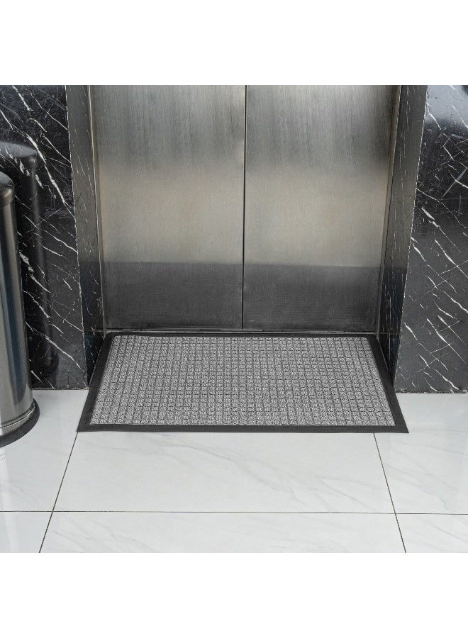 Restaurantware حصيرة أرضية مريحة 36 × 24 بوصة، حصيرة خارجية ويفل - غير قابلة للانزلاق، خلفية غير زلقة، حصيرة مدخل بولي بروبيلين رمادية، لا تتلطخ، قوية التحمل - Image 4