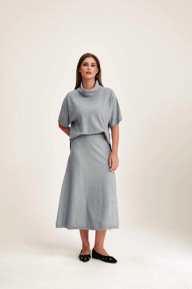 Tenda Wide-Cut Skirt Grey