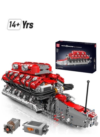 10169 V12 Engine Model Kit That Works - 3472 PCS Build Your Own Model Engine Kit, 12-Cylinder Car Engine Kit More Power than V8 Engine, 6.5-Liter Motor Building Kits for 14+ Kids Adults - pzsku/ZB304623B99D1D886B7C7Z/45/1749119046/f8e59cb0-73a1-4916-9ce6-5b3e3f492548