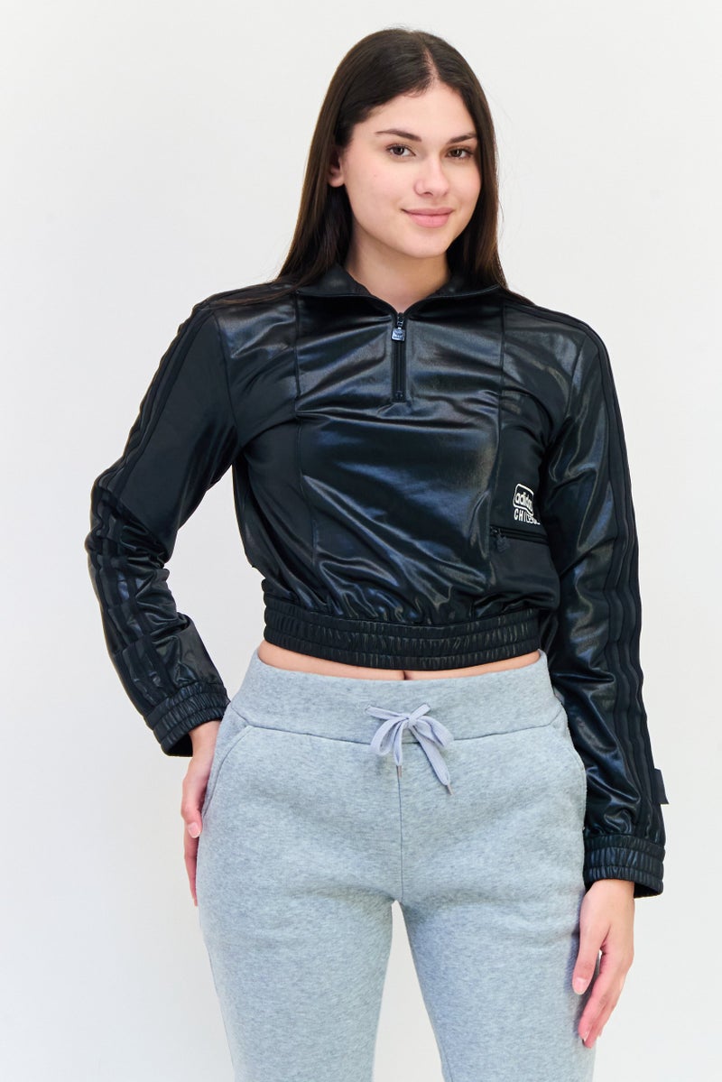 adidas Originals Women Sportswear Fit Long Sleeve Outdoor Jacket, Black  - Image 1