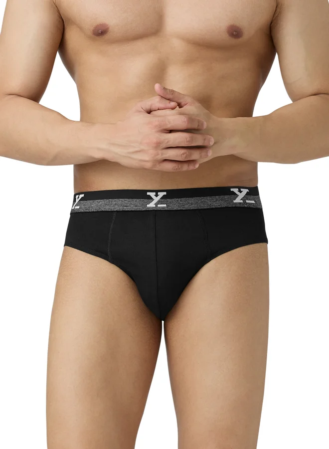 XYXX Pack of 2 - Men IntelliFresh Cotton Solid Briefs