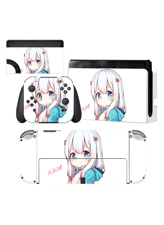 Generic For Nintendo Switch Oled Sticker NS Sticker Switch Pain Sticker Anti-Scratch Resistant Cover Film-Color:0380  - Image 1