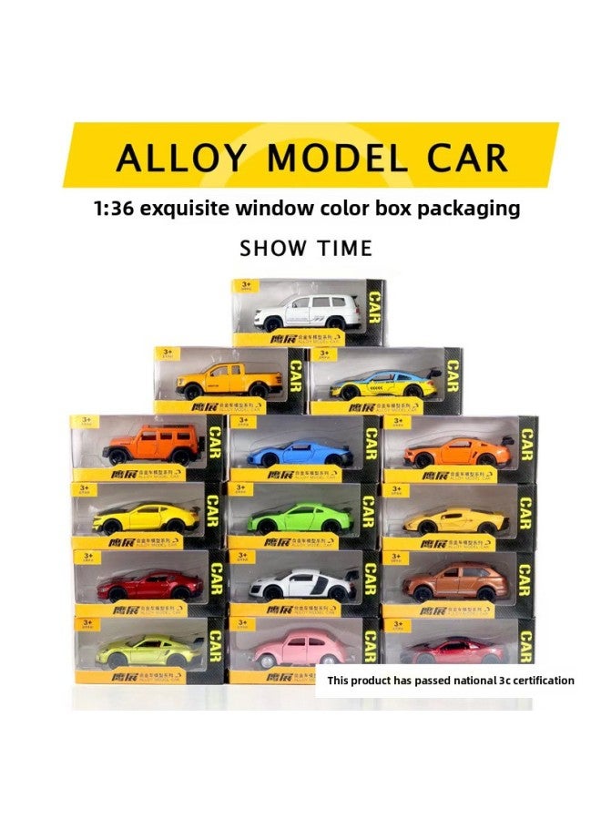 Color Boxed Alloy Car Model Toy Car Children Boy Ornaments Toy Doll Machine Gifts Wholesale-Color:[Window Box] Fortgt Track Version Brown  - Image 2