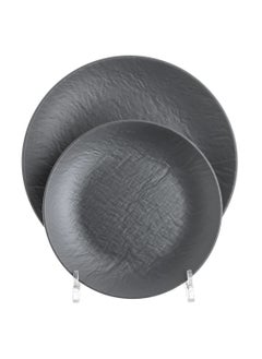 KULSAN Melamine dinner set 20 pieces matte grey color  - Image 2