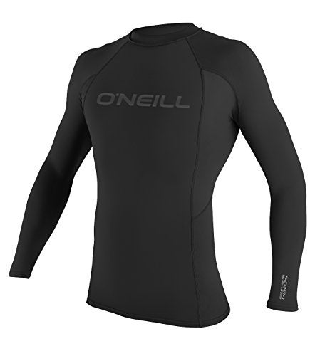 O'NEILL ONeill Mens ThermoX Long Sleeve CrewNeck Rashguard Top UPF 50 Sun Protection with 4Way Stretch Thermal Fleece Fabric Black XLarge - Image 1
