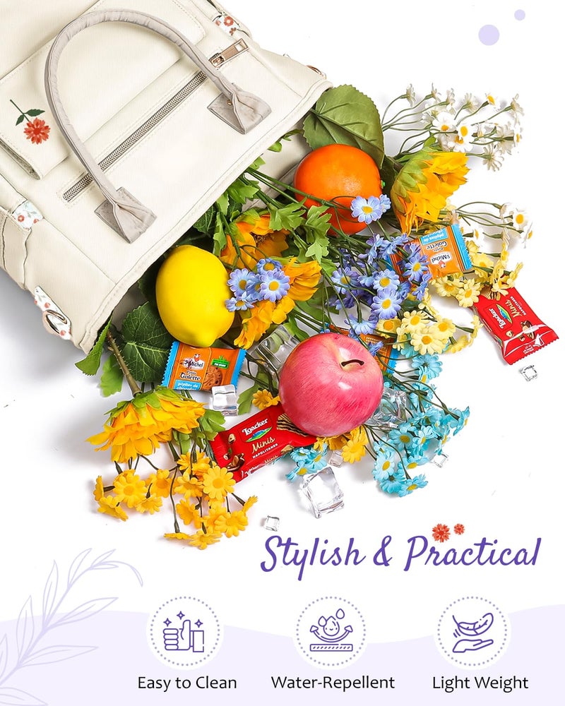 GLORIEROO Deluxe Insulated Lunch Box Bag Women - Leakproof Waterproof Cooler with Multi Pockets Removable Strap for Work Picnic - Teacher Mothers Day Christmas Birthday Gifts - Image 3