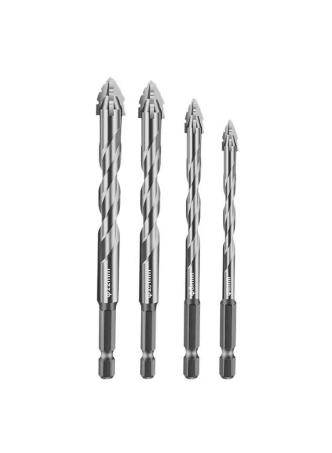 Four-Edged Serrated Eccentric Drill Bit Set High Hardness Rustproof Simple Installation Multifunction Skewed Head Drill Bit Set  - Image 2
