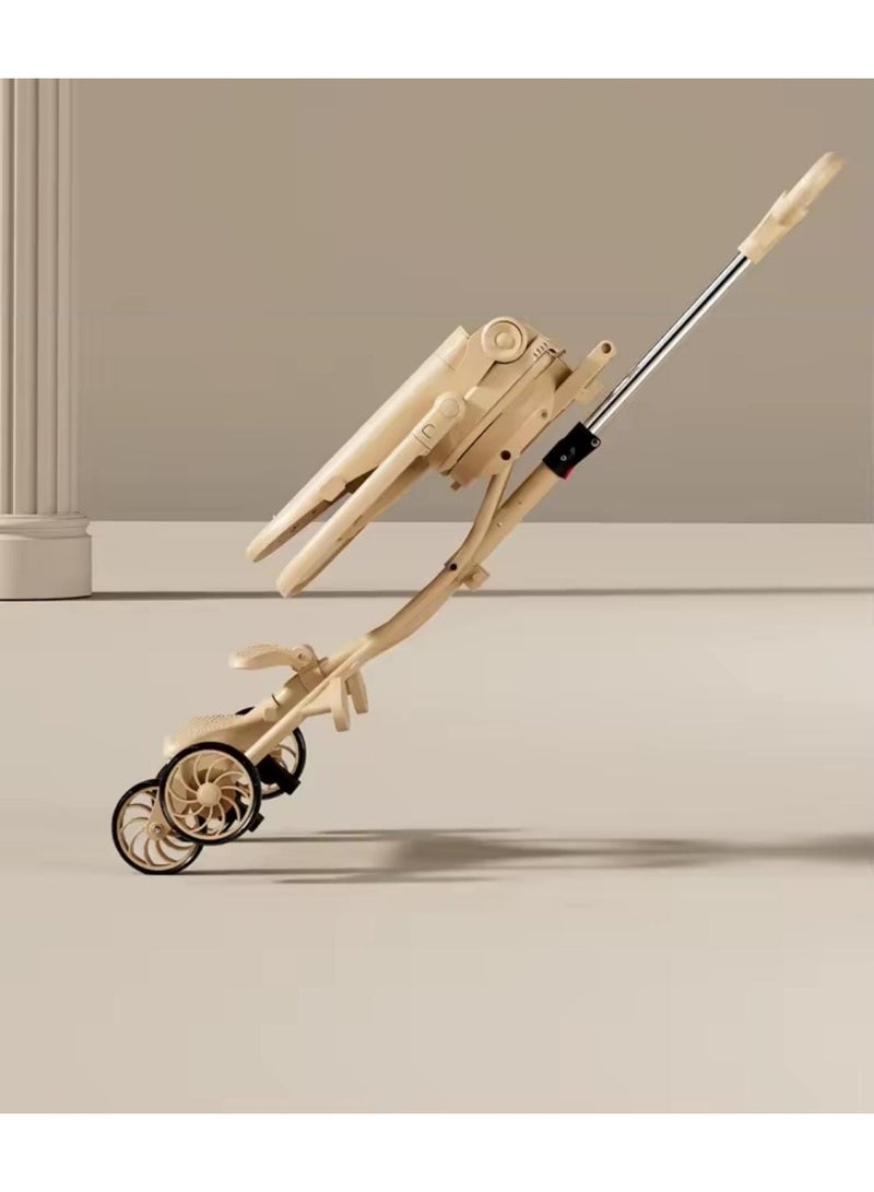 umbrella Stroller Umbrella 4-Wheel Folding , Lightweight and Easy to Fold, High-Quality Design for Children, Can Be Carried on Airplanes, Black - Image 5