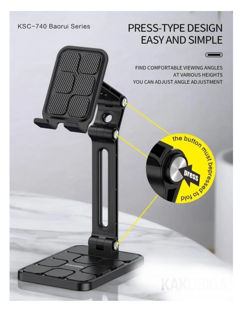 ELTRAZONE KSC-740 Phone Stand, Adjustable Height, Multi-Angle Viewing, Universal Compatibility for Smartphones, Tablets, and More (6921042125442) - Image 2