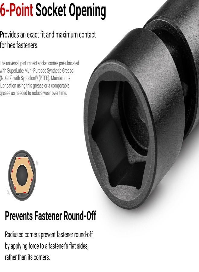 TEKTON 3/8 Inch Drive x 15 mm 6-Point Universal Joint Impact Socket | SID18115 - Image 5