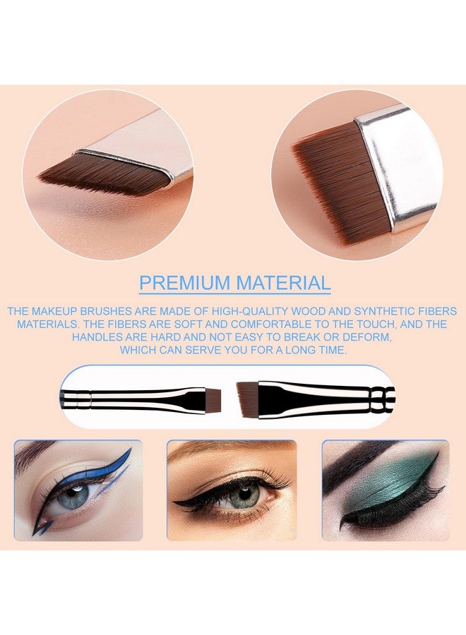 KingMas KingMas Angled Eyeliner Brush Set, 7Pcs Gel Eye Liner Makeup Brushes, Ultra Thin Liner Brush, Fine Point Eyeliner Brushes For Women Girls - Image 4