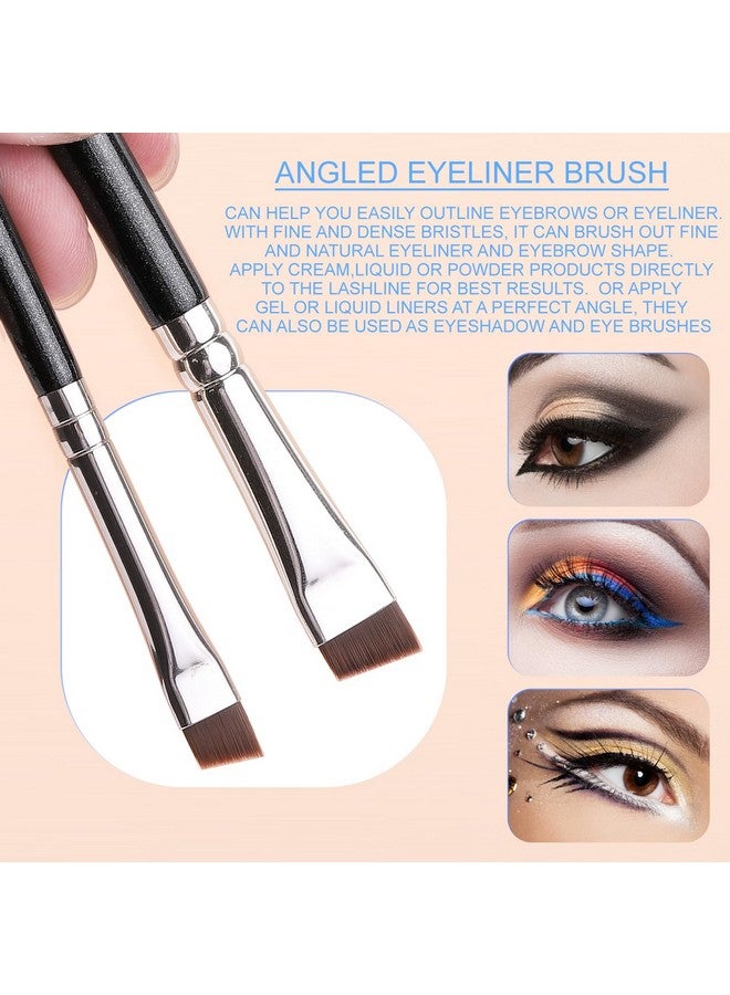 KingMas KingMas Angled Eyeliner Brush Set, 7Pcs Gel Eye Liner Makeup Brushes, Ultra Thin Liner Brush, Fine Point Eyeliner Brushes For Women Girls - Image 2