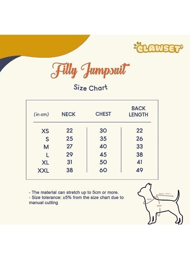 CLAWSET PINK FILLY DOG CAT JUMPSUIT DOG CLOTHES CAT CLOTHES PET COMFORTABLE CLOTHES PET APPAREL PET CLOTHES - PINK COLOR - Image 3