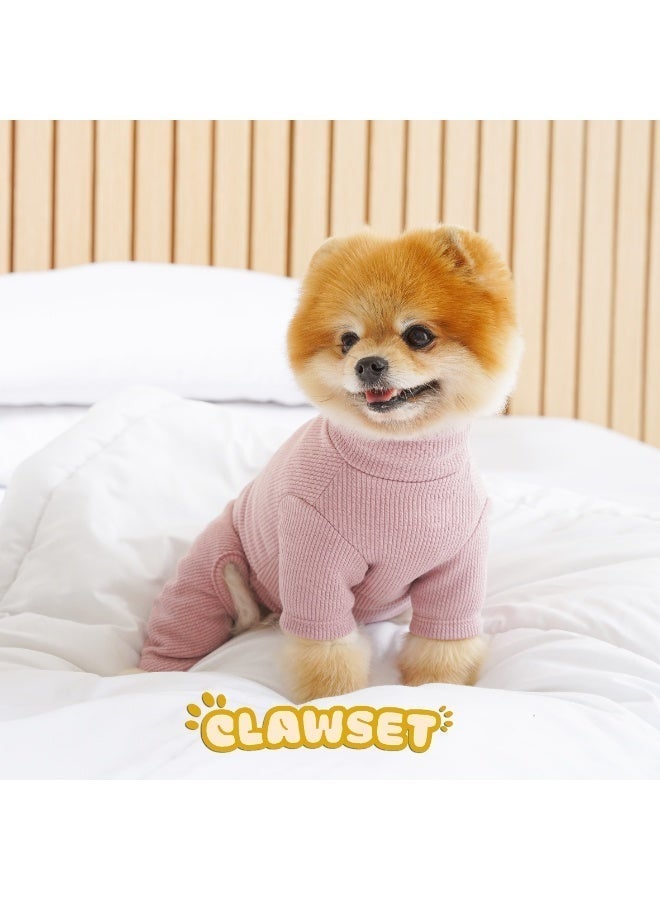 CLAWSET PINK FILLY DOG CAT JUMPSUIT DOG CLOTHES CAT CLOTHES PET COMFORTABLE CLOTHES PET APPAREL PET CLOTHES - PINK COLOR - Image 1