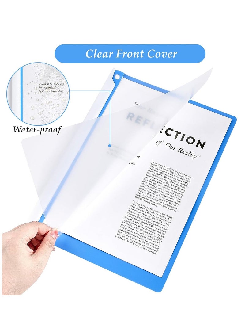 Generic - 5 PCS Clear Report Covers with Swing Clip, Letter Size Folder, Presentation Folders Resume Folder, Colored School Folders for Kids, 40 Sheets Capacity A4 Size File Document Organizer, No Punch Needed - Image 1