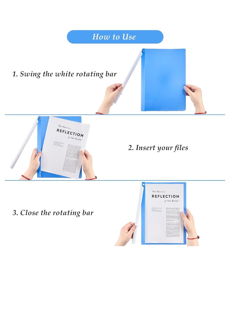 Generic - 5 PCS Clear Report Covers with Swing Clip, Letter Size Folder, Presentation Folders Resume Folder, Colored School Folders for Kids, 40 Sheets Capacity A4 Size File Document Organizer, No Punch Needed - Image 1