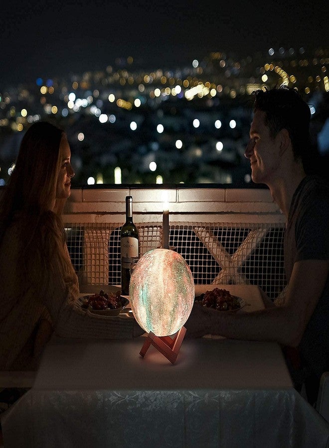 LOGROTATE Moon Lamp, Night Light, 16 Colors LED Moon Light 7.0 inch 3D Printing Kids Light Lamp with Stand, Remote&Touch Control, USB Rechargeable, Gift for Kids Friends Parent Birthday Christmas New Year - Image 5