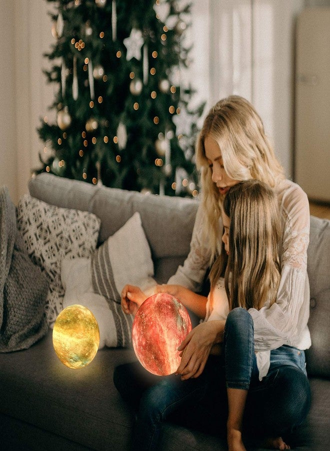 LOGROTATE Moon Lamp, Night Light, 16 Colors LED Moon Light 7.0 inch 3D Printing Kids Light Lamp with Stand, Remote&Touch Control, USB Rechargeable, Gift for Kids Friends Parent Birthday Christmas New Year - Image 4