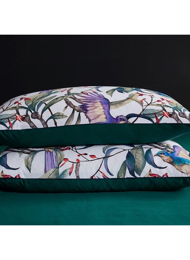 Cupocupa Duvet Cover Queen Size Set Boho Floral Pattern Duvet Cover Queen for Queen Size Bed Vintage Soft Bedding Leaf Print Paisley Duvet Cover with Pillowcases - Image 5