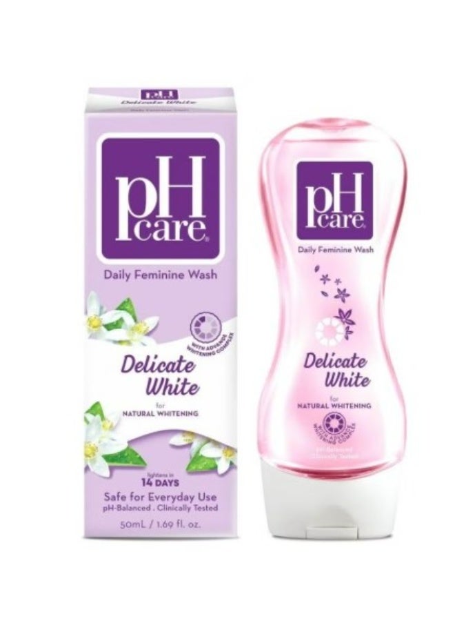 PH Care Daily Feminine Wash Delicate White - 50ml - Image 1