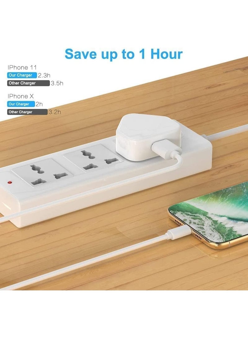 محول شاحن iPhone، شاحن USB مع كابل لهاتف iPhone SE 2020/12 Pro Max/11 Pro Max/XR/X/8 Plus/7/6S/6S/6/5، محول طاقة USB 5 فولت 1 أمبير - Image 2