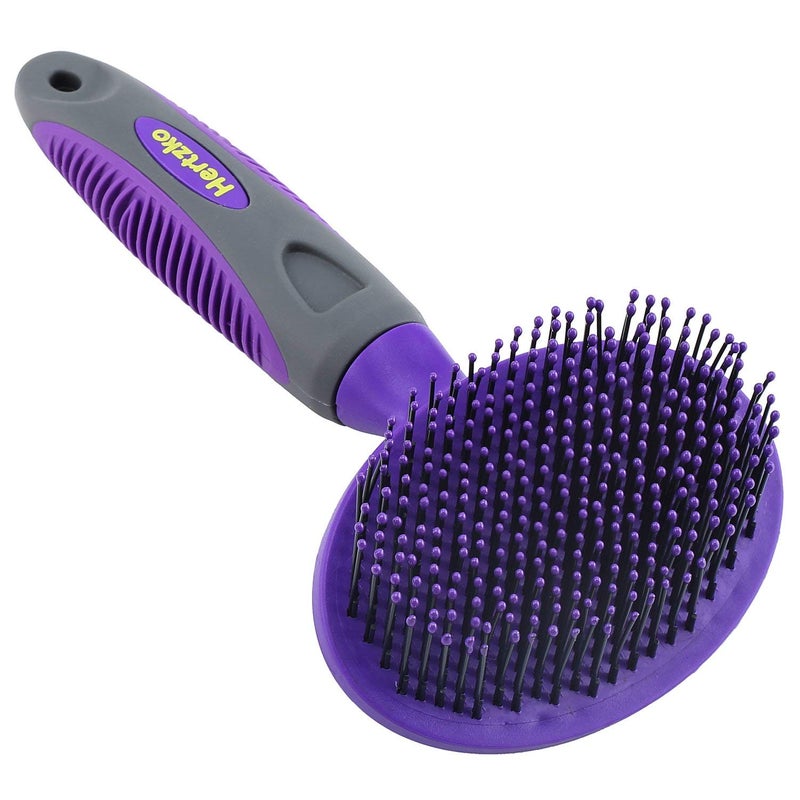 Hertzko Dog Brush - Soft Pin Bristle Pet Brush for Dogs and Cats - Remove Fur, Loose Hair - Comb for Grooming - Dog Brush for Long Haired Dogs and Short Haired Dogs, Cats, Rabbits - Deshedding Tool - Image 1