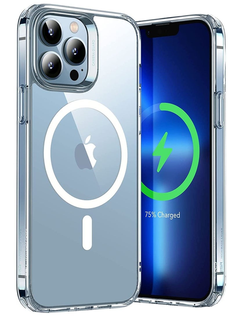 Phone Planet Magnetic Clear Case with HaloLock Compatible with iPhone 13 Pro – -Grade Drop Protection, Built-in Magnets for MagSafe Wireless Charging, Scratch-Resistant Anti-Yellowing Back, Slim Fit Transparent Protective Cover – Classic Series - Image 1