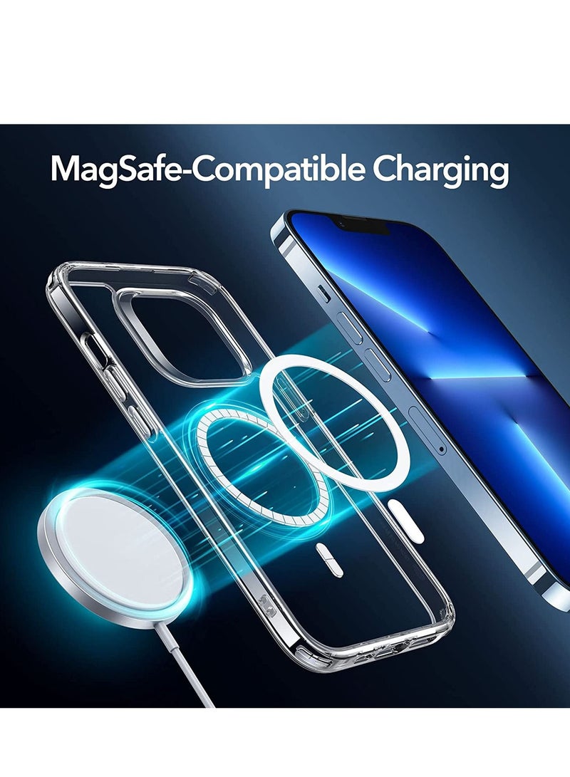Phone Planet Magnetic Clear Case with HaloLock Compatible with iPhone 13 Pro – -Grade Drop Protection, Built-in Magnets for MagSafe Wireless Charging, Scratch-Resistant Anti-Yellowing Back, Slim Fit Transparent Protective Cover – Classic Series - Image 3