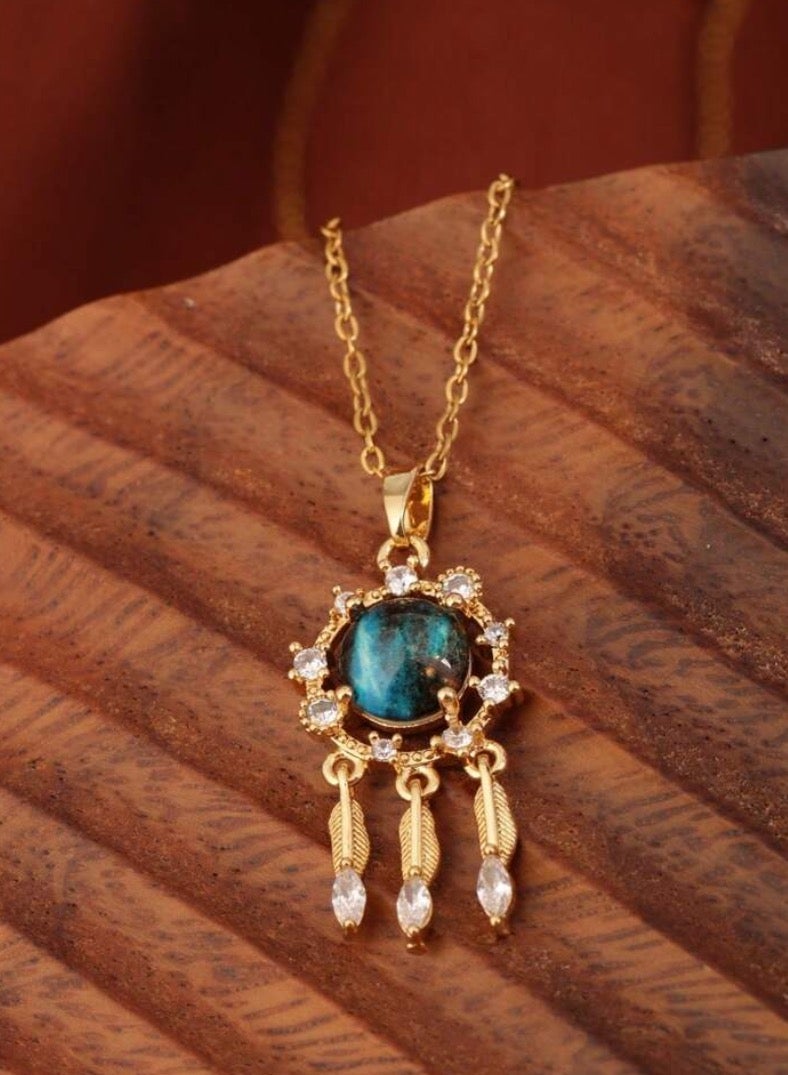 إيكوال سلسال نسائي أنيق مصنوع من الاستانلس ستيل مطلي باللون الذهبي - Image 4