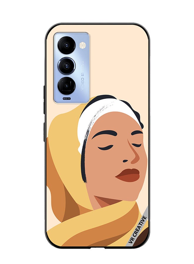 VR CREATIVE Protective Case Cover For Tecno Camon 18/18 P Cartoon Woman Shape Design Multicolour - Image 1
